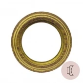 Рамка на бревно D280 мм. 1 местная, восьмерка, дуб коричневый с золотой патиной НО31ДКЗ280 Salvador