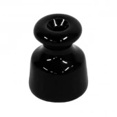 Кабельный изолятор керамический, черный, Interior Electric