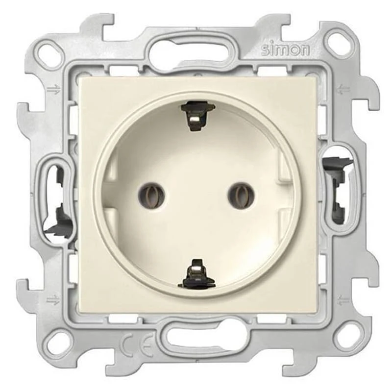 Дизайнерская розетка Push&Go с заземлением, слоновая кость, 2420434-031 Simon, серия 24 Harmonie Дизайнерская розетка Push&Go с заземлением, слоновая кость, 2420434-031 Simon, серия 24 Harmonie