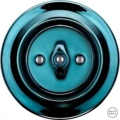 Ретро выключатель проходной синий металлик PEAZG6 Katy Paty одноклавишный