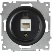 Розетка компьютерная 1xRJ45 кат.5e, черная, 1E20701303 Ruwel