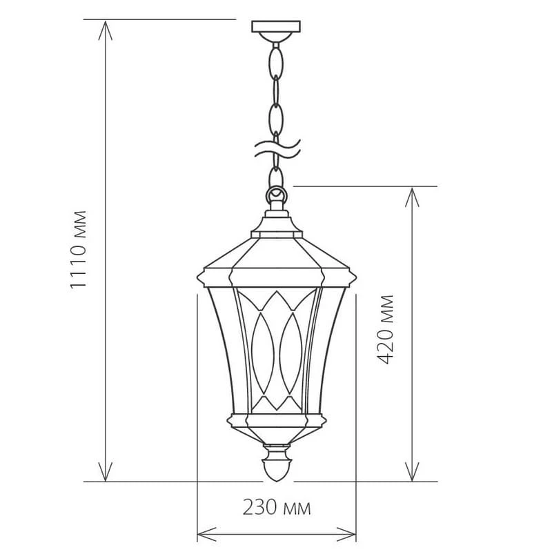 Ретро светильник уличный подвесной Virgo H, черное золото, a031928 Elektrostandard Ретро светильник уличный подвесной Virgo H, черное золото, a031928 Elektrostandard