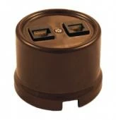 Телефонная розетка коричневая B1-301-02 BIRONI