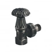 Ретро вентиль регулирующий угловой для радиатора 1/2" антрацит V67310EGR Сarlo Poletti
