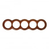 Рамка 5 местная, восьмерка, дуб коричневый О35ДК Salvador