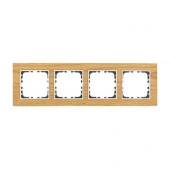 Дизайнерская рамка 4 местная, дуб, дерево, 864455 LK Studio, серии LK60 и LK80