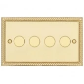 Ретро выключатель Colossal Янтарная парча, CME2024-2-250-PB T&J Electric диммер проходной