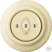 Ретро выключатель проходной ваниль глянцевая PNFLG6 Katy Paty одноклавишный