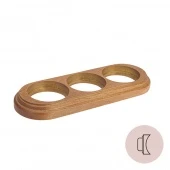 Рамка на бревно D220 мм. 3 местная, овал, дуб коричневый с золотой патиной НО13ДКЗ220 Salvador