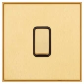 Ретро выключатель возвратный Titanium Медовый жаккард, GC2561-2-MBR T&J Electric одноклавишный проходной