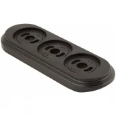 Рамка на бревно D240 мм. 3 местная, овал, черный 080-149-CH (KM) Sun-Lumen