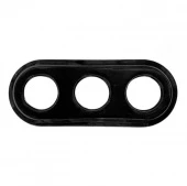 Рамка керамическая 3 местная Colony, черный матовый, RС-03009 Retrika