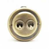 Ретро выключатель тумблера/гайка золото, 303SGD Petrucci двухклавишный проходной