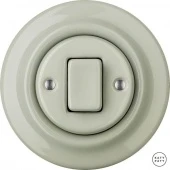 Ретро выключатель серо-зеленый глянцевый CHGWdm Katy Paty диммер