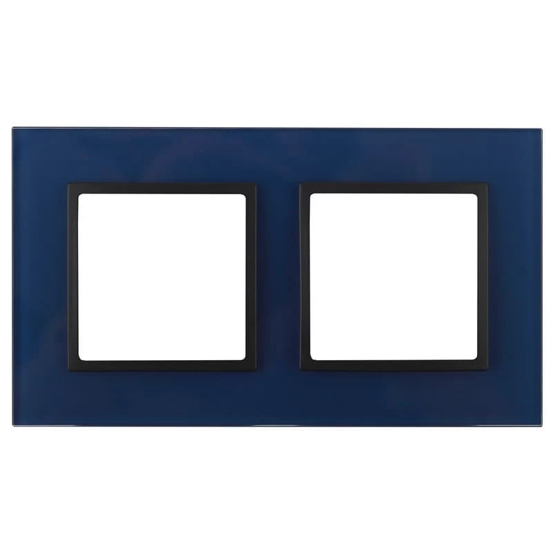 Дизайнерская рамка 2 местная, синий, Б0034501 Эра, серия Elegance