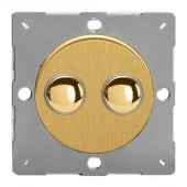 Ретро кнопка (выключатель / звонок) Brushed Brass, матовая латунь, Z1EGP2B Varilight двухклавишный проходной