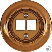 Корпус ретро розетки двойной медный глянцевый OPCUNGs0 Katy Paty