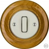 Ретро выключатель дуб глянцевый LIROGSldm Katy Paty диммер