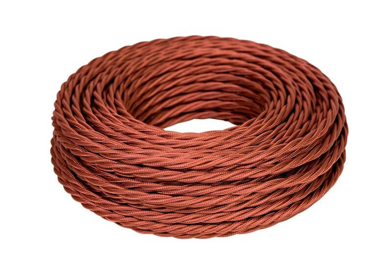 Ретро кабель витой ПВХ (бухта 50 м.) 3*6 коричневый GE70156-04 ТМ МезонинЪ Ретро кабель витой ПВХ (бухта 50 м.) 3*6 коричневый GE70156-04 ТМ МезонинЪ