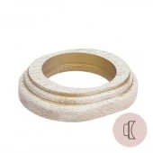 Рамка на бревно D200 мм. 1 местная, овал, дуб выбеленный с золотой патиной НО11ВДЗ200 Salvador