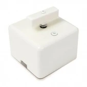 Ретро выключатель QUADRA, белый, GE80401-01 ТМ МезонинЪ двухклавишный