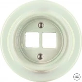Корпус ретро розетки двойной жемчужный глянцевый OPCOGs0 Katy Paty
