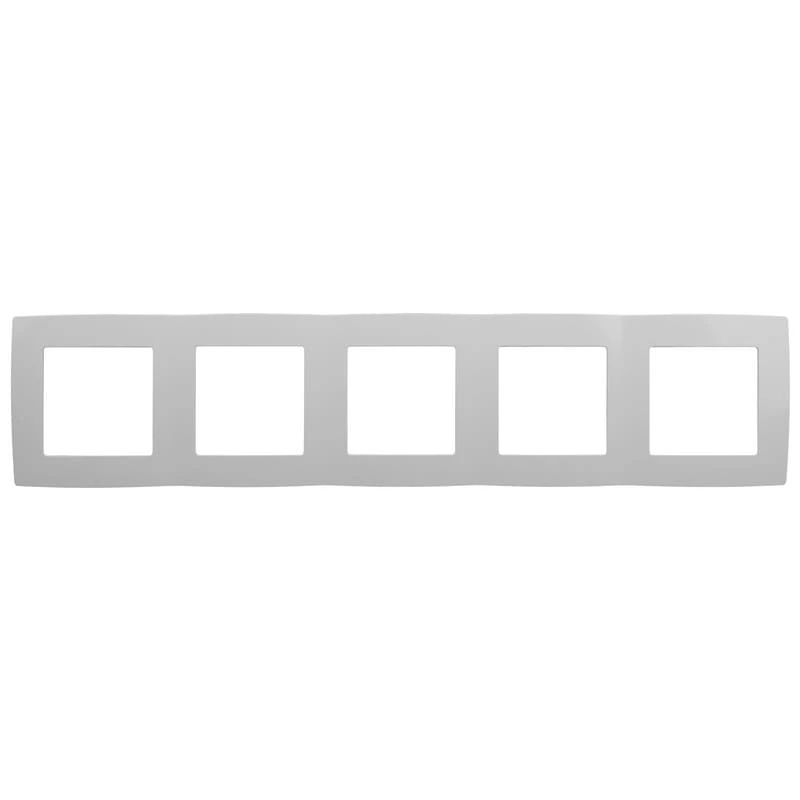 Дизайнерская рамка 5 местная, белый, Б0014781 Эра, серия 12 Дизайнерская рамка 5 местная, белый, Б0014781 Эра, серия 12