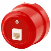 Ретро розетка компьютерная RJ-45 красный 320-К (KM) Lindas