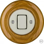 Ретро выключатель дуб глянцевый LIROGWdm Katy Paty диммер