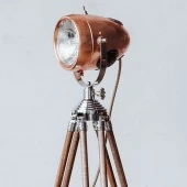 Мото-торшер, регулируемая высота 85-160 см., RoadMaster Copper Vstileretro