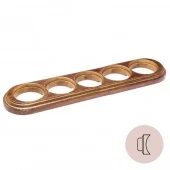 Рамка на бревно D300 мм. 5 местная, овал, венге с золотой патиной НО15ВГЗ300 Salvador