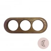 Рамка на бревно D200 мм. 3 местная, овал, дуб коричневый НО13ДК200 Salvador