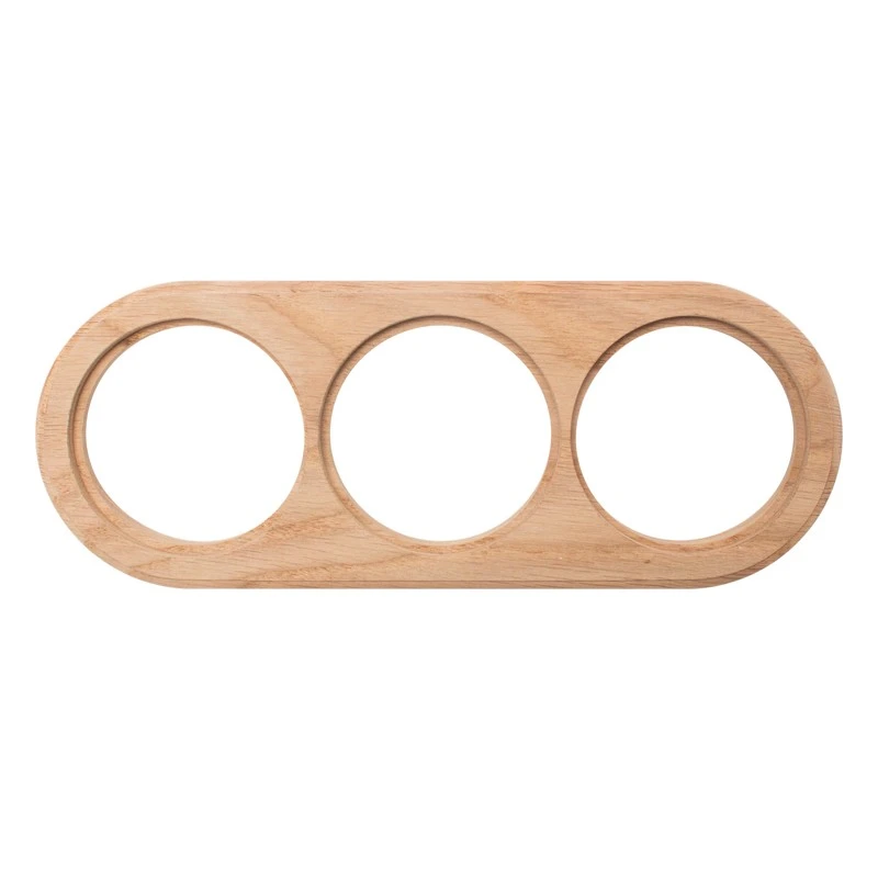 Накладка на бревно 320 мм. 3 местная, ясень натуральный, ОМРС3-320 DecoWood Накладка на бревно 320 мм. 3 местная, ясень натуральный, ОМРС3-320 DecoWood