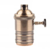 Патрон для ретро лампы латунный с выключателем E27 #LD4002-8, бронза, 058-056 Sun Lumen