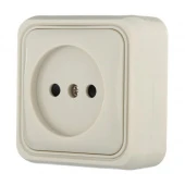 Дизайнерская розетка без заземления, со шторками, бежевый, 813301 LK Studio, серия LKStandard
