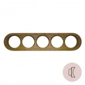 Рамка на бревно D280 мм. 5 местная, овал, дуб зеленый НО15ДЗ280 Salvador