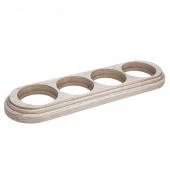 Рамка 4 местная овал дуб выбеленный с золотой патиной О14ВДЗ Salvador