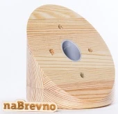 Накладка на скошенный потолок D100, L1-45-S сосна, угол 45 градусов naBrevno, с фрезеровкой кромки