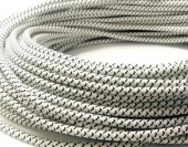 Ретро кабель круглый электрический (50м) 2*0.75, черно-белый, серия Loft, Interior Electric