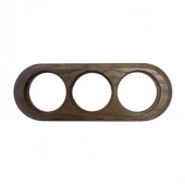 Рамка 3 местная овал дуб коричневый О13ДК Salvador