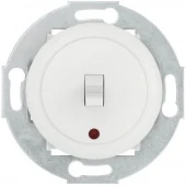 Ретро выключатель проходной c индикатором, белый, 880904-1 LK Studio Vintage, одноклавишный