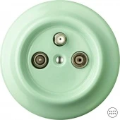 Ретро розетка TV/R/SAT ментол глянцевый PNMEGsTVb Katy Paty