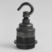 Патрон для ретро лампы с кольцом и крюком 76/1 ETZ+7069Z состаренная бронза S. Lilley & Son