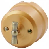 Ретро выключатель бархатная медь 340-БМ (KM) Lindas одноклавишный проходной