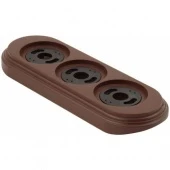 Рамка на бревно D240 мм. 3 местная, овал, коричневый 080-149-К Sun-Lumen