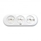 Рамка 3 местная Basic, овал, белый FrW-03 Edisel