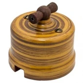 Ретро выключатель двухклавишный, декор бамбук R-SW-205 Retrika