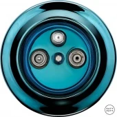 Ретро розетка TV/R/SAT синий металлик PEAZGsTVb Katy Paty