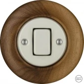 Ретро выключатель американский орех матовый LINUMMW1 Katy Paty одноклавишный