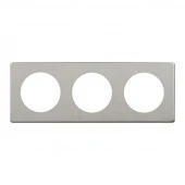 Рамка 3 местная Brushed Steel, матовая сталь, металл, XESG3S Varilight